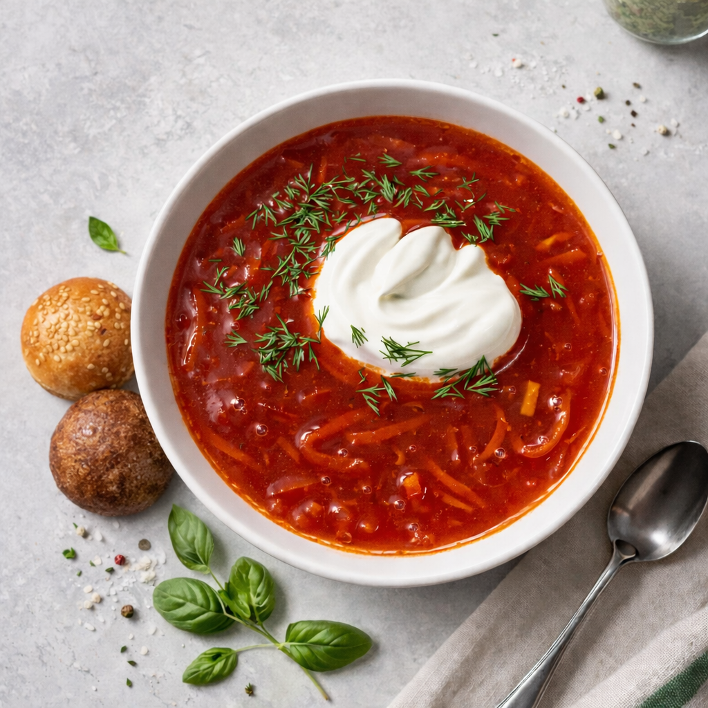 Борщ с окороком